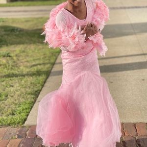 Bubble gum pink chasing fireflies mermaid dress size 6